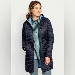 NWT Orvis Recycled Drift Parka. Navy. Medium.